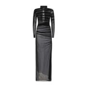 Jean Paul Gaultier Svart Turtleneck Klänning Aw24 Black, Dam