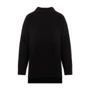 Jil Sander Svart Ull Pullover Sweater Black, Dam