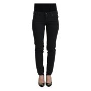 Ermanno Scervino Svarta Skinny Jeans Låg Midja Black, Dam