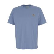 Maison Kitsuné Chillax Fox Patch Blå T-shirt Blue, Herr