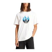 Adidas Flames Logo Tee White, Herr