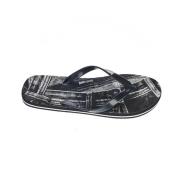 Just Cavalli Svart Logga Flip Flops Lyxig Stil Black, Herr