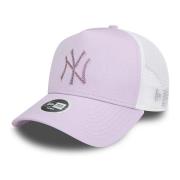 New Era Lila MLB Rhinestone Trucker Keps Purple, Herr