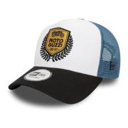 New Era Vit/Blå Moto Guzzi Trucker Keps Multicolor, Herr