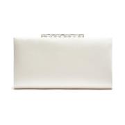 Stuart Weitzman Kristallclutch för speciella tillfällen Beige, Dam