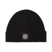 Stone Island Svart Unisex Beanie Mössa Black, Herr