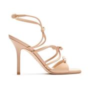 Stuart Weitzman Elegant Sandal med Båg Accents Beige, Dam