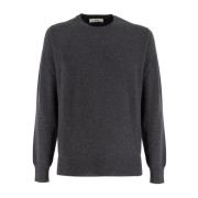 Mauro Ottaviani Kashmir Crew Neck Sweater Gray, Herr