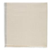 Brunello Cucinelli Beige Cashmere Wool Scarf med Fransar Beige, Herr