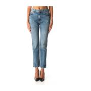 Chiara Ferragni Collection Klassiska Denim Jeans med 5 Fickor Blue, Da...