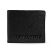 Dsquared2 Läderplånbok med logotyp Black, Herr