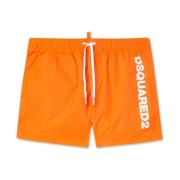 Dsquared2 Stiligt Boxer Midi Badkläder Orange, Herr