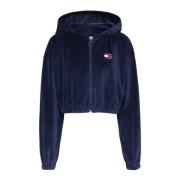 Tommy Jeans Zip Hoodie Blue, Dam