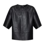 AllSaints Läder Topp Renai Black, Dam