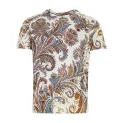 Etro Bomullstryckt T-shirt Multicolor, Herr