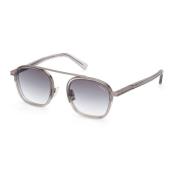 Ermenegildo Zegna Mörk Ruthenium Solglasögon Gray, Unisex