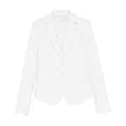 Patrizia Pepe Slim Fit Jacka i Stretch Bomullsblandning White, Dam