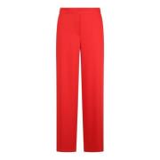 P.a.r.o.s.h. Jersey Wide Leg Byxor Red, Dam