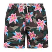 MC2 Saint Barth Camouflage Badshorts med Blommönster Multicolor, Herr