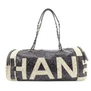 Chanel Vintage Pre-owned Canvas chanel-vskor Black, Dam