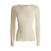 Guess Rundhalsad Pullover White, Dam