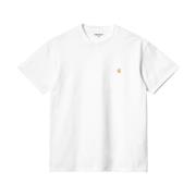 Carhartt Wip Minimalistisk Vit Chase T-shirt White, Herr