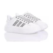 Adidas Silver Vit Platform Sneakers Kvinnor White, Dam