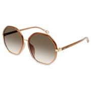 Chloé Brown Shaded Sunglasses Brown, Dam