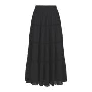 Neo Noir Svart Spetskjol Felicia S Voile Black, Dam