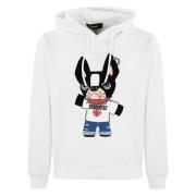 Dsquared2 Vit Hoodie i Bomull White, Herr