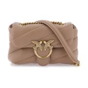 Pinko Quilted Love Baby Puff Crossbody Väska Brown, Dam