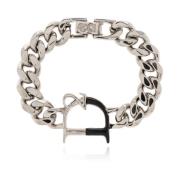 Dsquared2 Statement Logo Armband Palladium/Svart Metall Gray, Dam