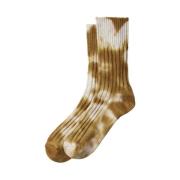 RoToTo Chunky Ribbed Crew Socks Tie Dye Multicolor, Herr