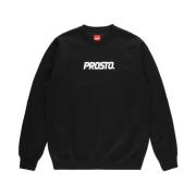 Prosto Svart Logo Crewneck Sweatshirt Black, Herr