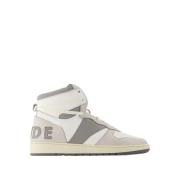 Rhude Läder Hi-Top Sneakers White, Herr