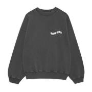 Anine Bing Daydreams Sweatshirt Tvättad Svart Black, Dam