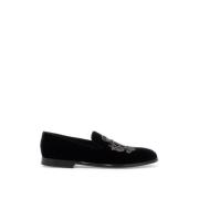 Dolce & Gabbana Broderade Velvet Loafers Black, Herr