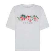 Sun68 Vita T-shirts och Polos White, Dam