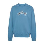 Givenchy Blommönstrad Crew Neck Sweater Blue, Herr