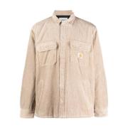 Carhartt Wip Mandel Beige Logo Patch Jacka Beige, Herr