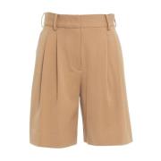 Staud Beige Bermuda Shorts Höj Sommargarderoben Beige, Dam