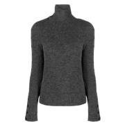 Isabel Marant Antracit Turtleneck Pullover Gray, Dam