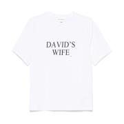 Victoria Beckham Ekologisk Bomull Slogan Print T-shirt White, Dam