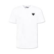 Comme des Garçons Play Applicerad T-shirt White, Herr