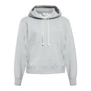 Saint Laurent Hoodie med logotyp Gray, Herr