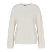 Armani Exchange Mock Neck Stickat med Perforerade Detaljer White, Dam