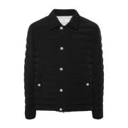 Brunello Cucinelli Svart Quiltad Vadderad Kappa Black, Herr