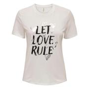 Only Marie T-shirt Beige, Dam