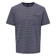 Only & Sons Regular Fit Round Neck T-Shirt Blue, Herr