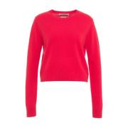 Crush Röd Stickat Aw24 Red, Dam